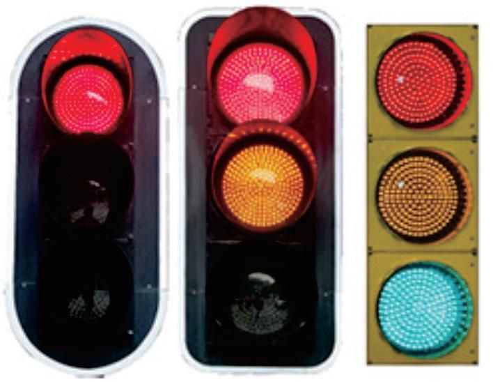 Traffic Light with Transparent Lens