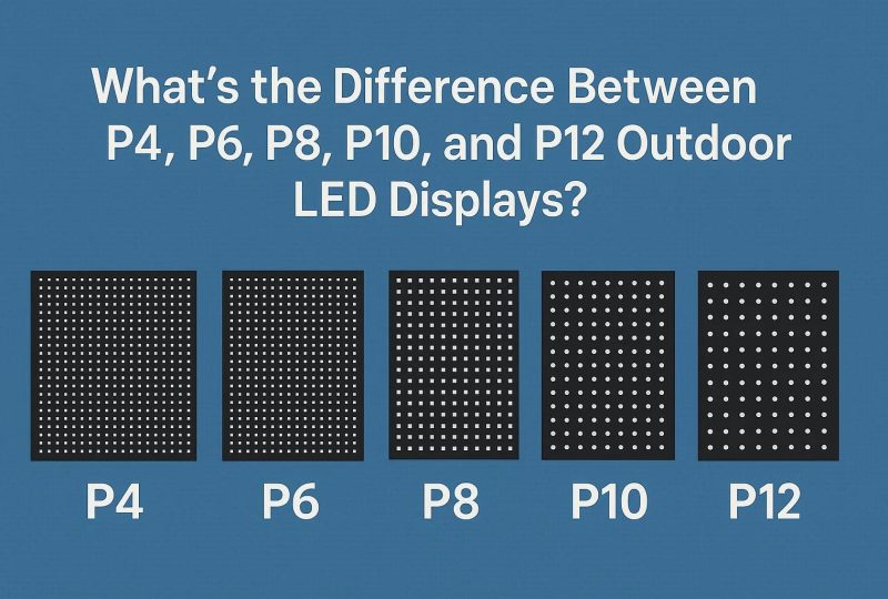 Difference Between P4 P6 P8 P10 and P12 Outdoor LED Displays